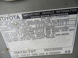 2005 Toyota Tacoma SR5 Silver Crew Cab 4.0L AT 2WD #Z24611